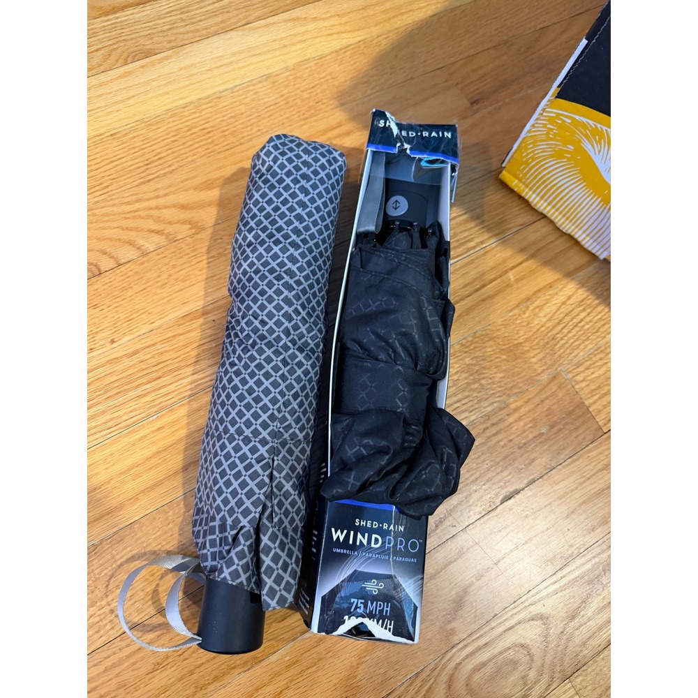 ShedRain WindPro Vented Compact Umbrella - 46" Arc, 75 MPH Windproof TWO